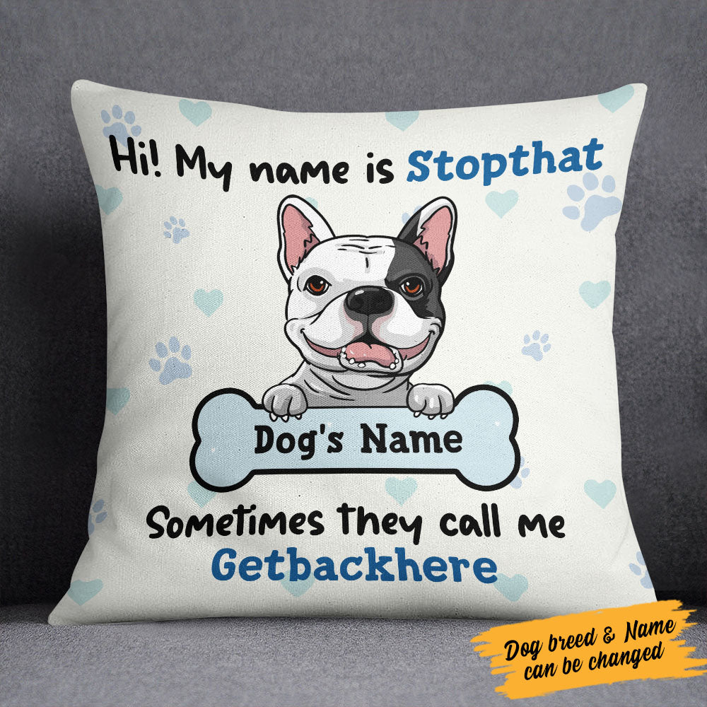 Personalized Dog My Name Is  Pillow