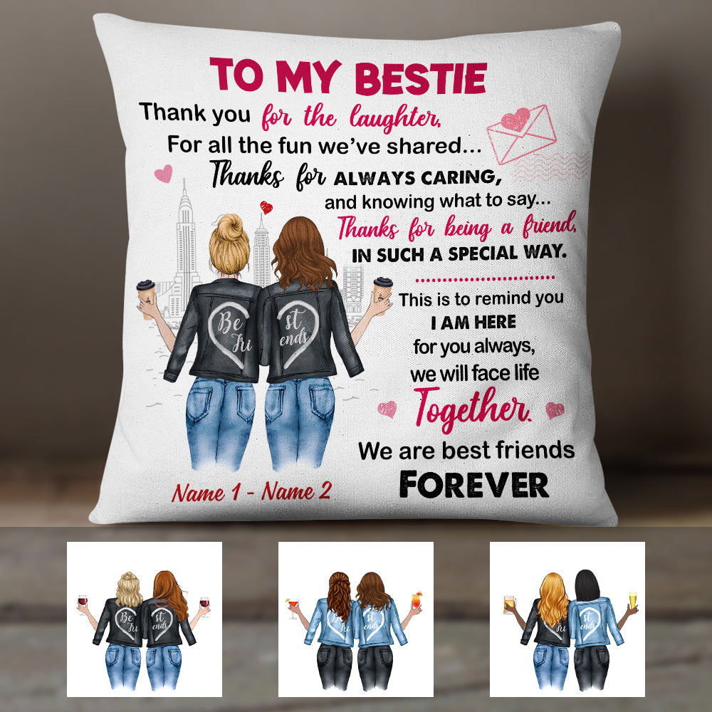 Personalized To My Bestie Friends Pillow - Thegiftio UK