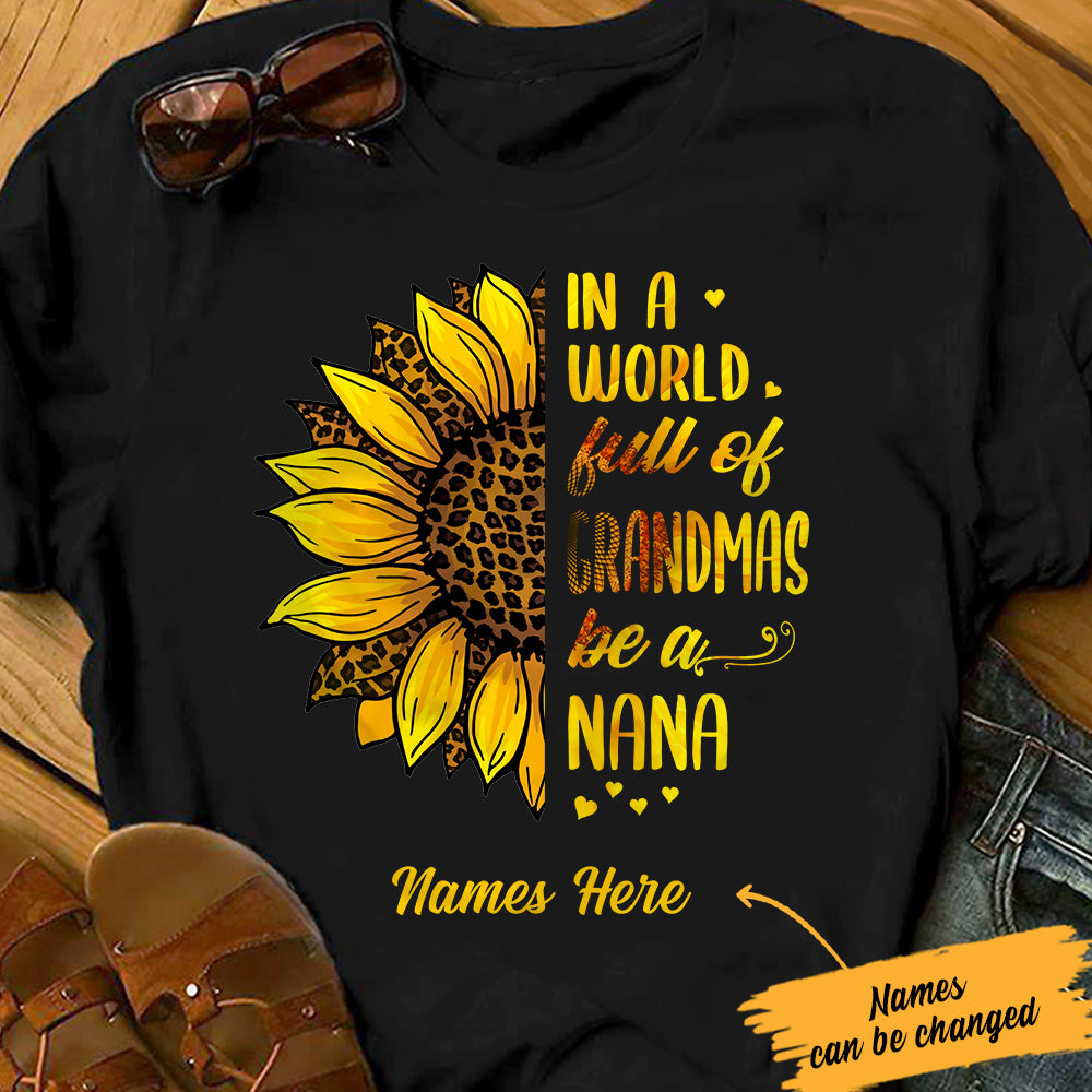 Personalized Grandma Sunflower T Shirt - Thegiftio