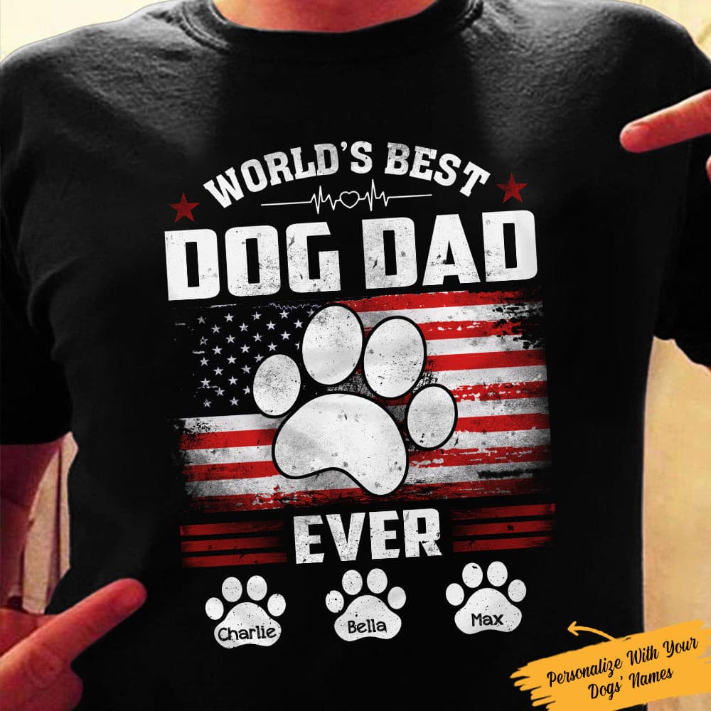 Personalized Dog Dad FD T Shirt - Thegiftio UK