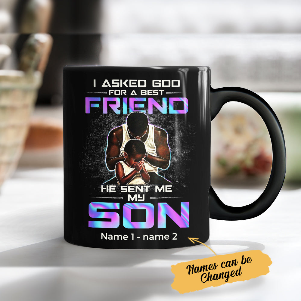Personalized BWA Dad And Son Friend Mug - Thegiftio