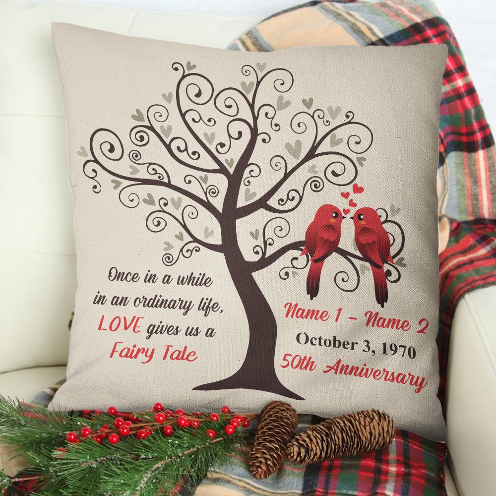 Personalized Fairy Tale Wedding Couple  Pillow