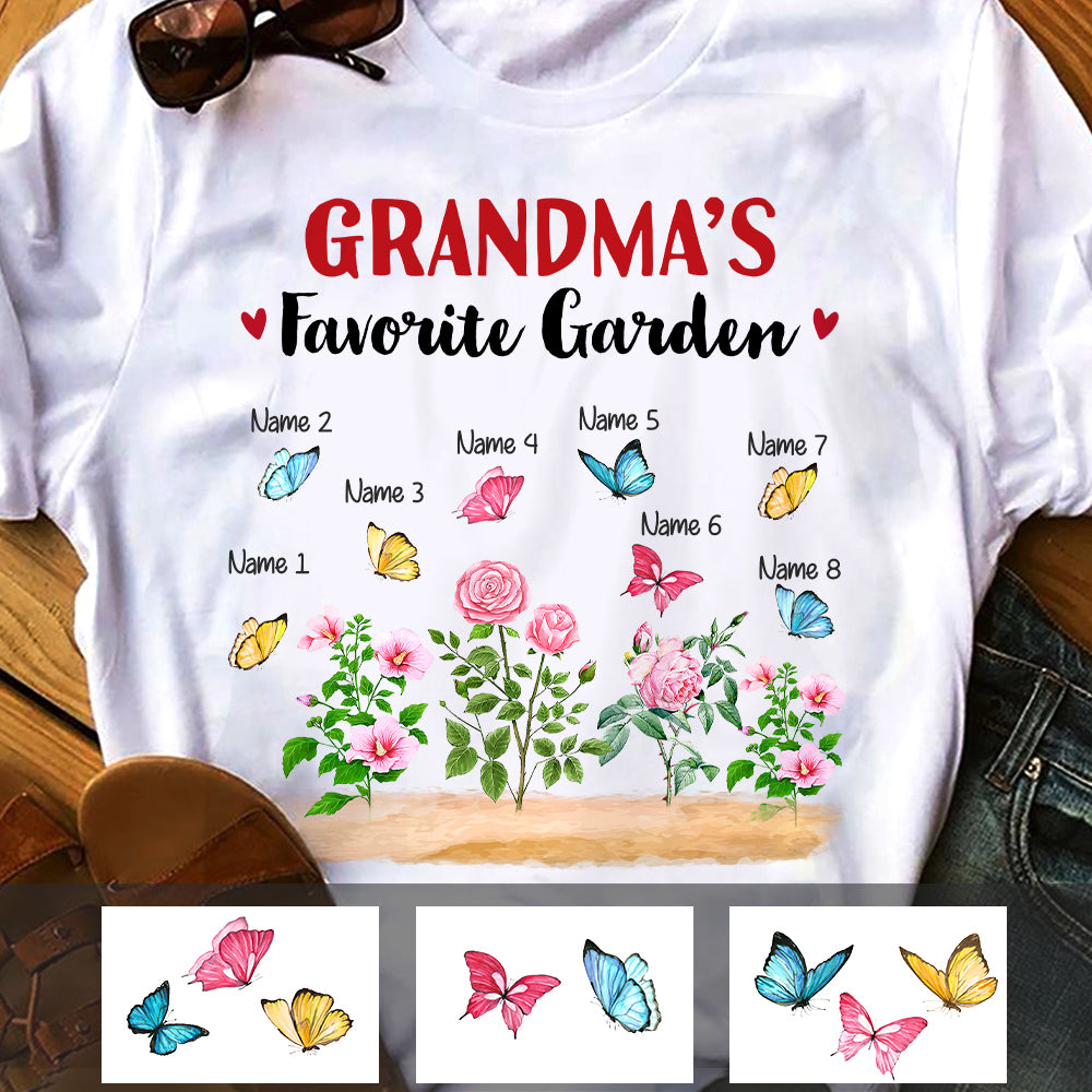 Personalized Mom Grandma Favorite Garden T Shirt