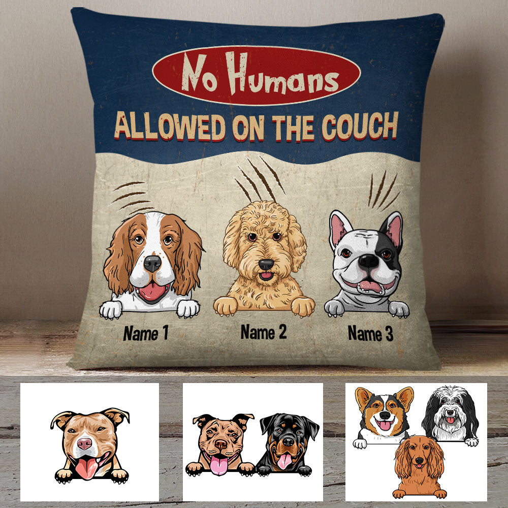 Personalized Dog No Humans Allowed Pillow - Thegiftio UK