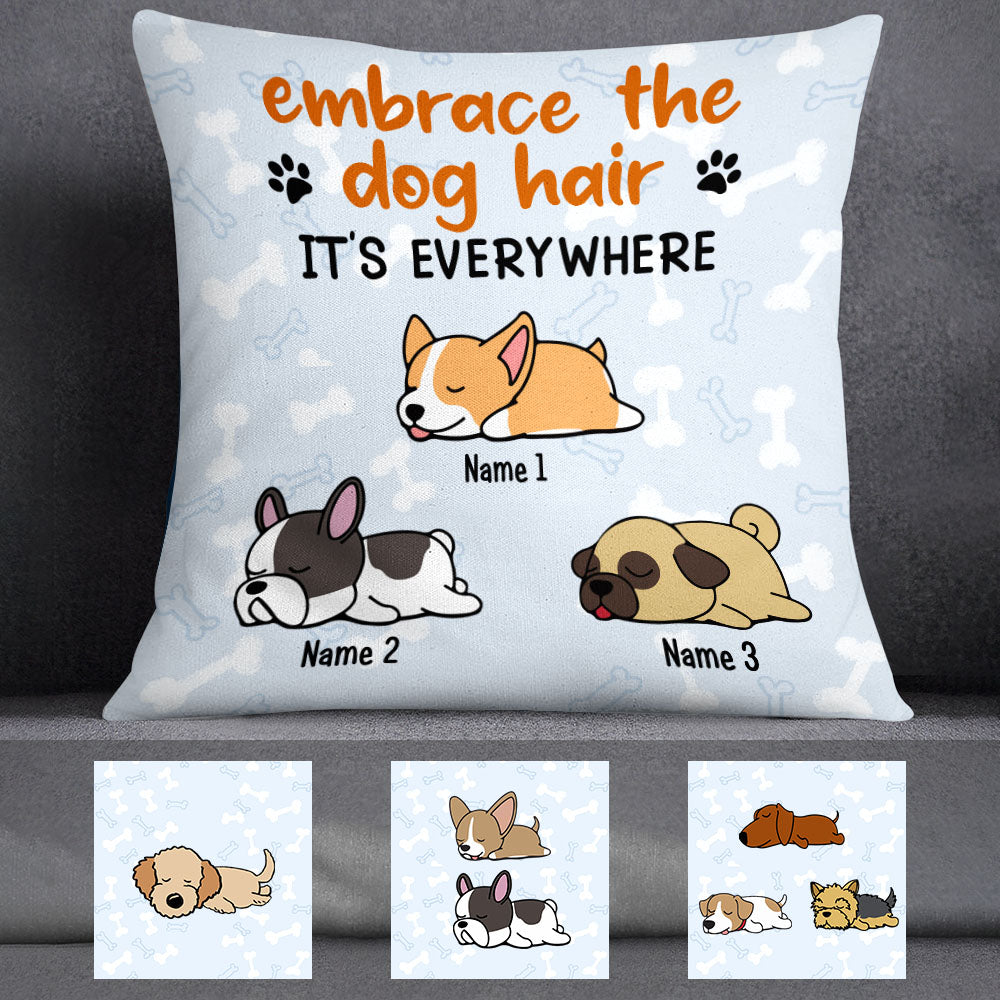Personalized Embrace The Dog Hair Pillow - Thegiftio