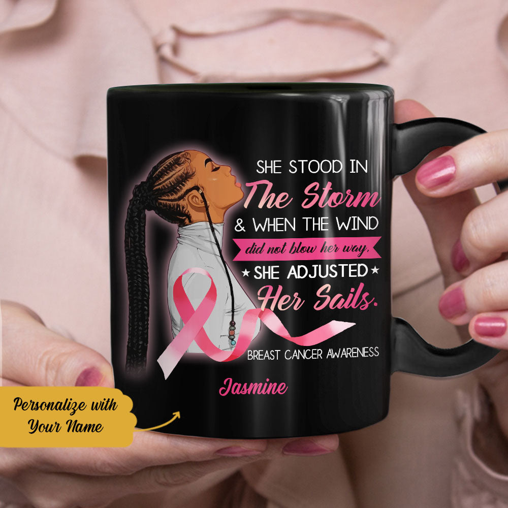 Personalized Breast Cancer Sailing BWA Mug - Thegiftio UK