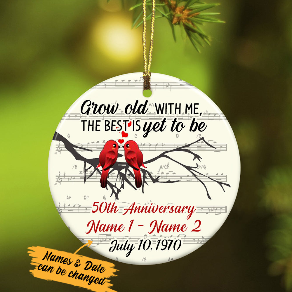Personalized Anniversary gift, Christmas Gift For Husband, Wife, Old Couple, Forever Anniversary Ornament - Thegiftio UK