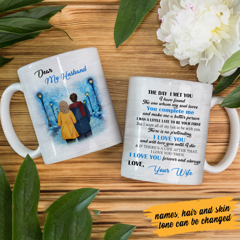 Personalized Couple Winter Letter  Mug