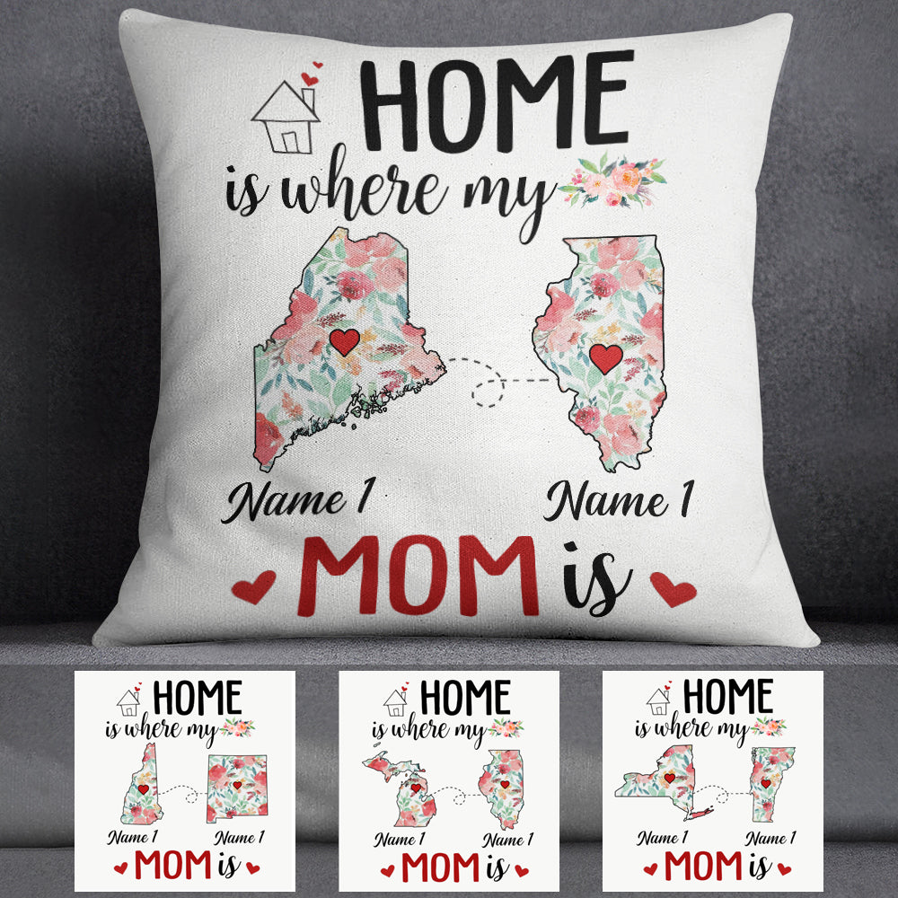Personalized Home Is Long Distance Pillow - Thegiftio