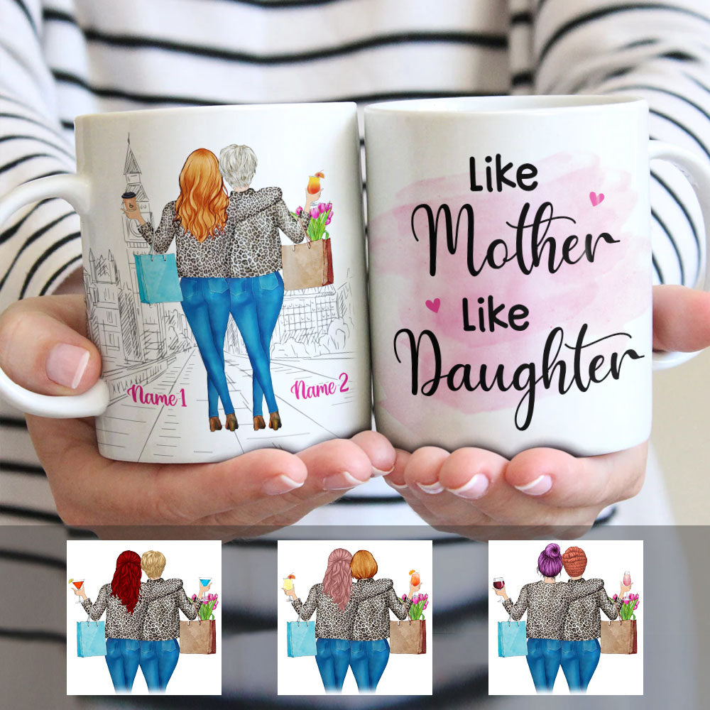 Personalized Mom Grandma Like Mother Like Daughter Mug