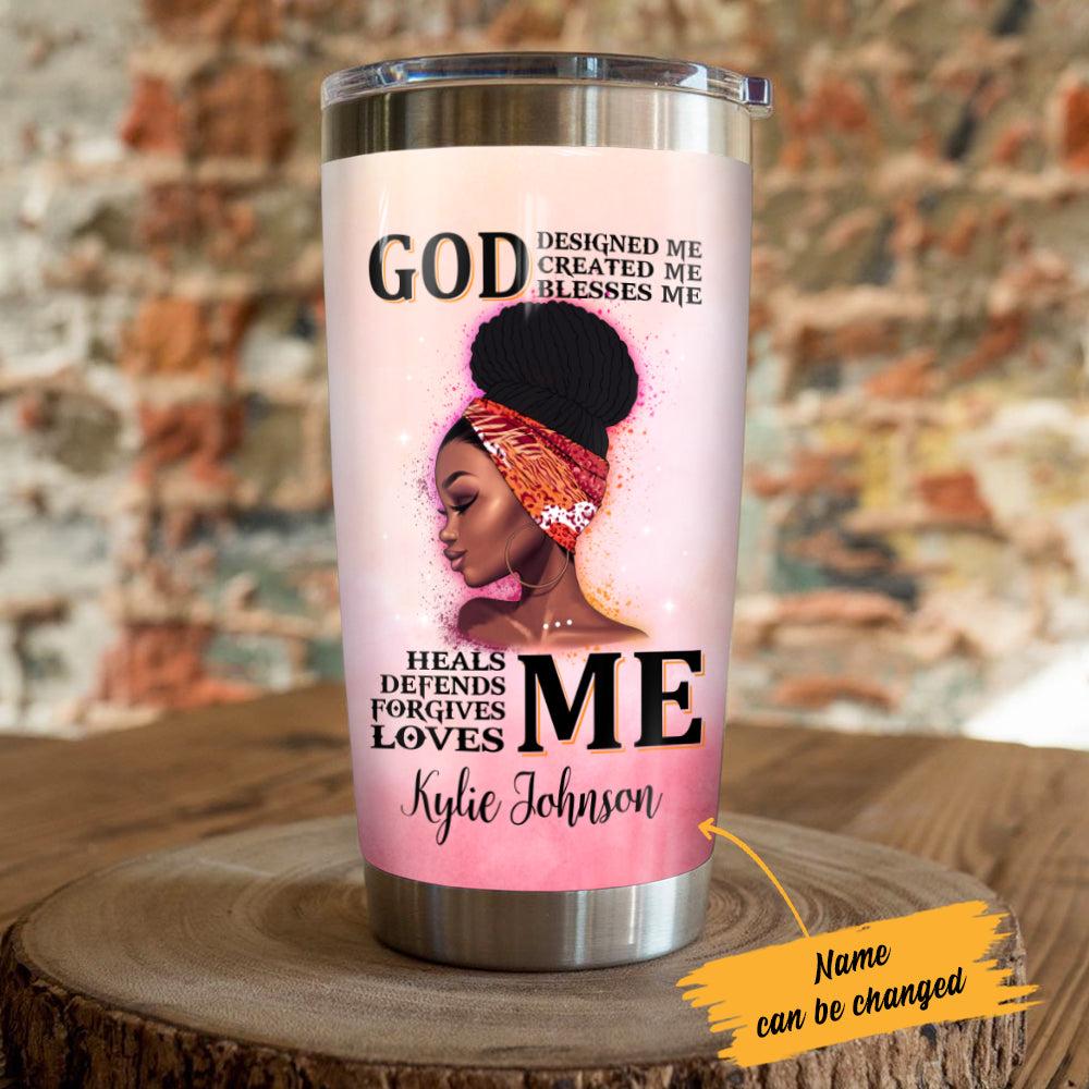 Personalized BWA God Loves Me Steel Tumbler
