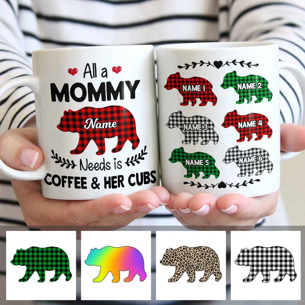 Personalized Mom Grandma Bear Mug - Thegiftio UK