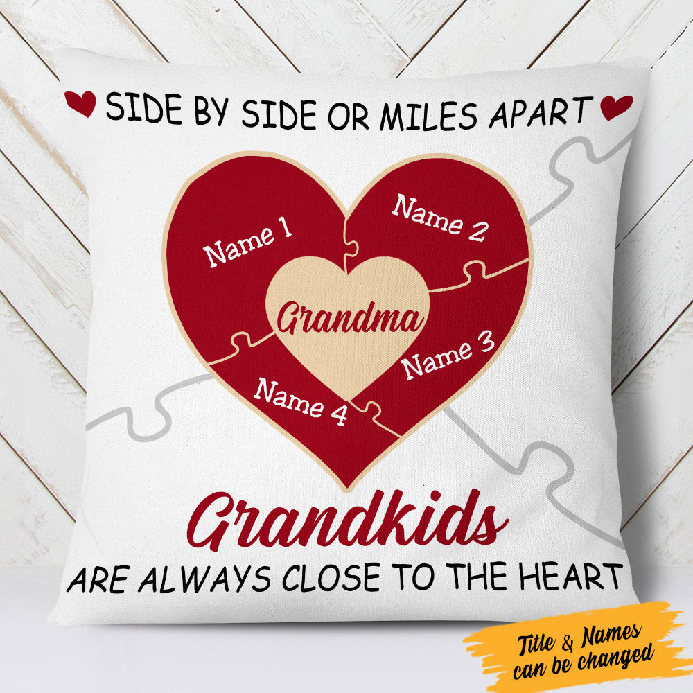 Personalized Grandma Heart Pillow - Thegiftio UK