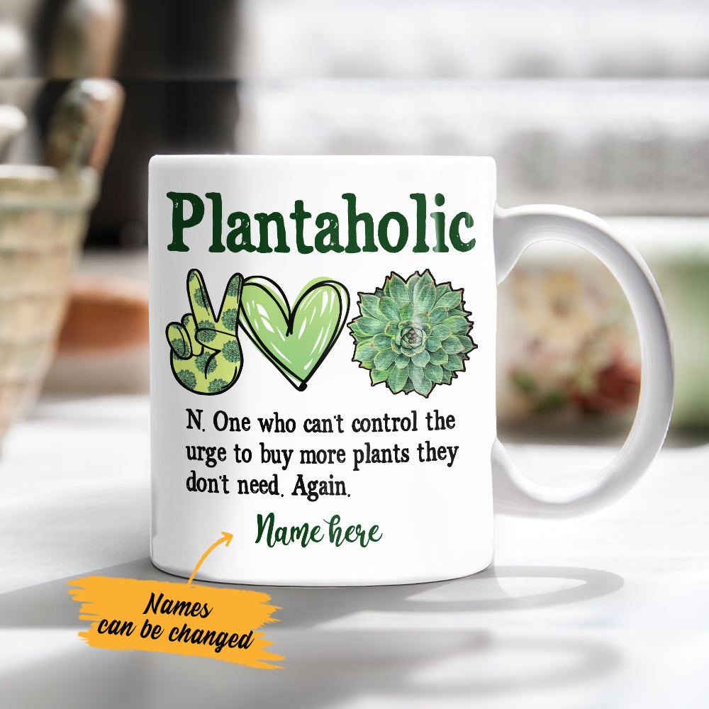 Personalized Plantaholic Funny Plant Mug - Thegiftio UK