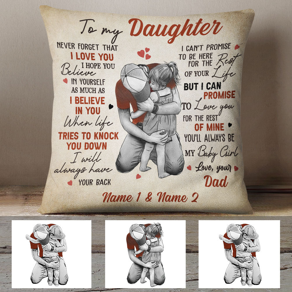 Personalized Dad Grandpa To My Son Daughter Pillow - Thegiftio UK