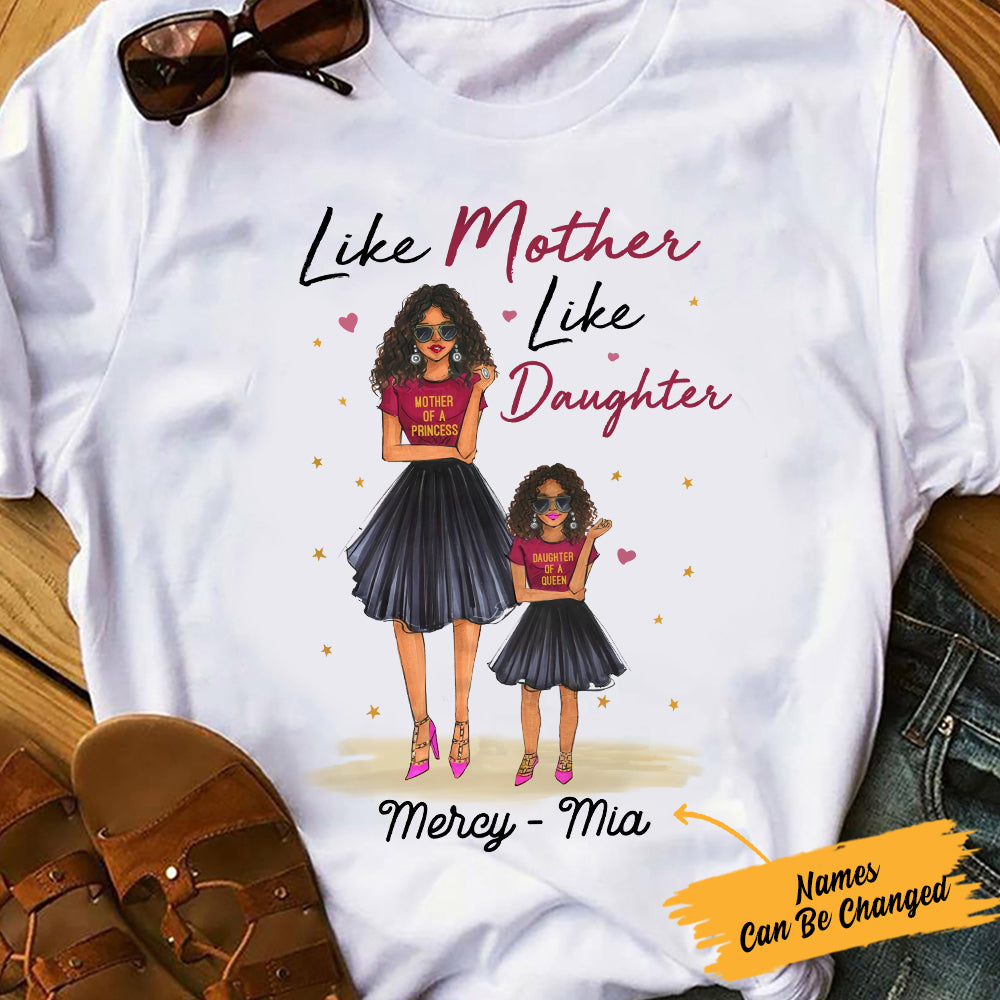 Personalized BWA Mom Like Daughter T Shirt - Thegiftio UK