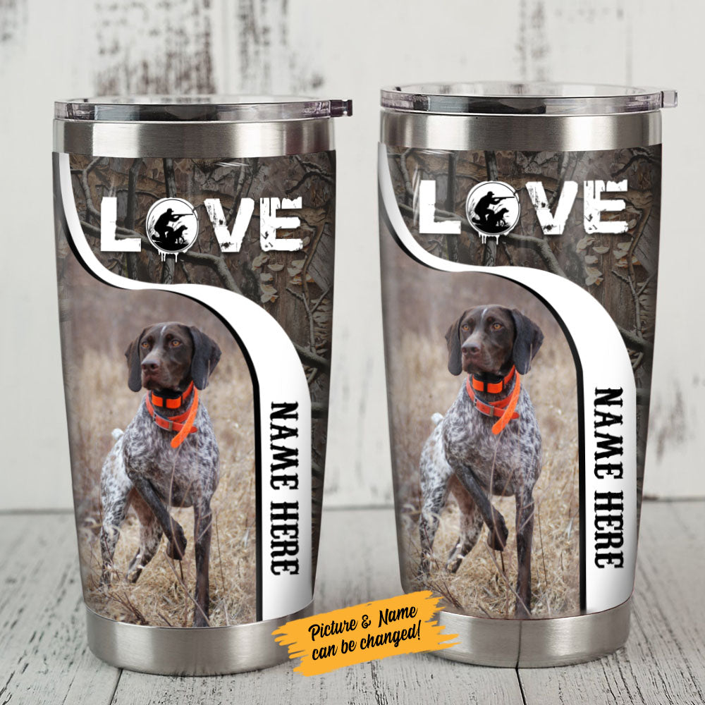 Personalized Dog Love Steel Tumbler TID - Thegiftio UK