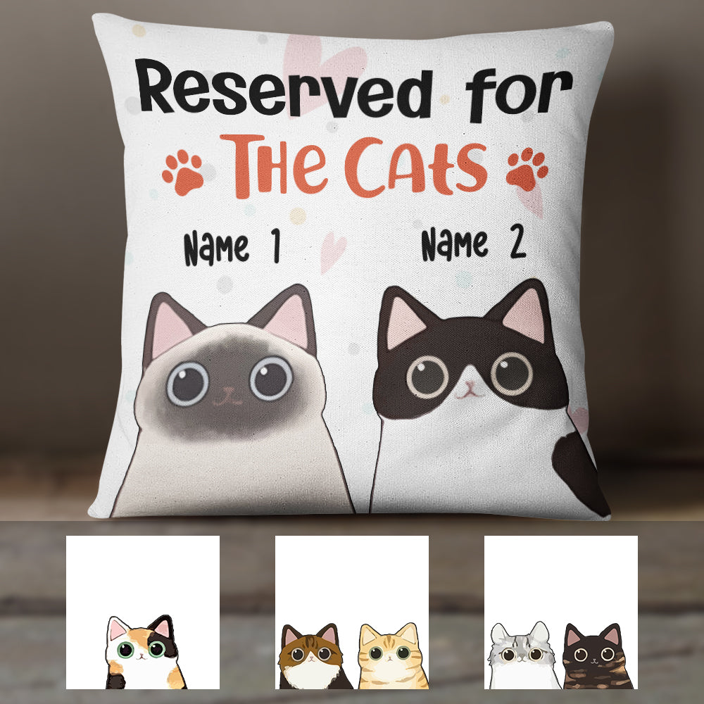 Personalized Reserved For The Cat Pillow - Thegiftio