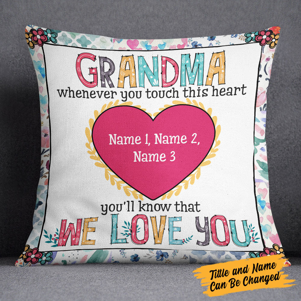 Personalized Whenever You Touch This Heart Pillow - Thegiftio UK