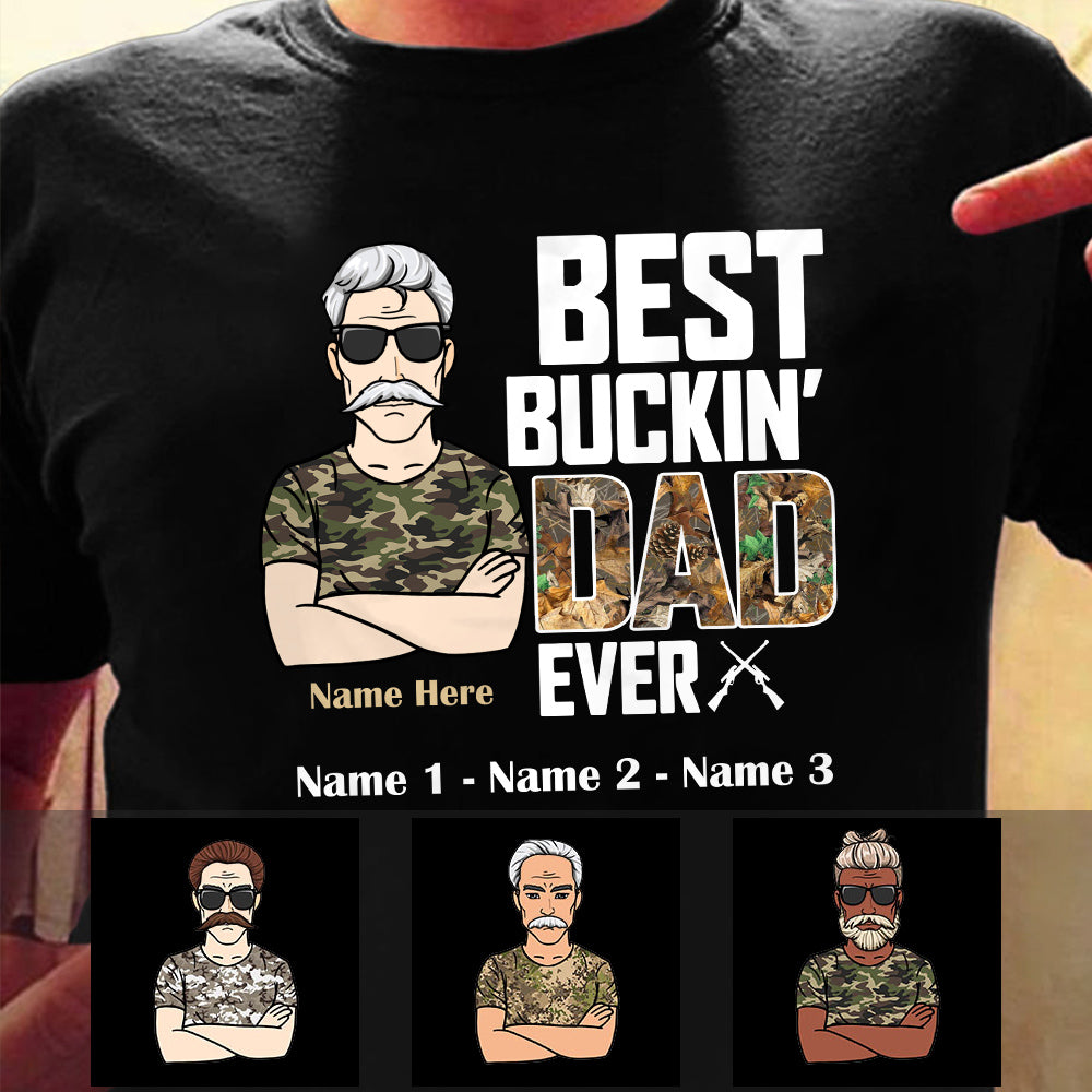 Personalized Hunting Dad Grandpa T Shirt - Thegiftio