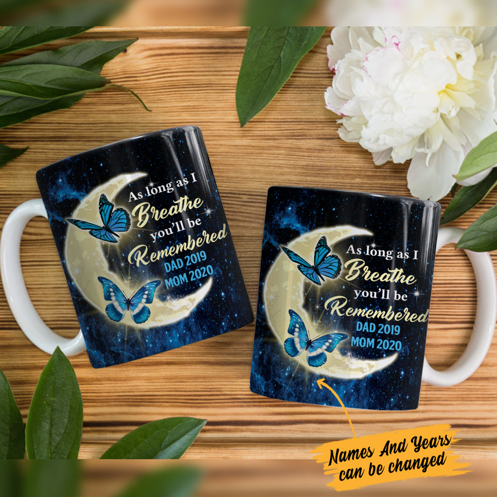 Personalized Memorial Butterfly Moon Mug