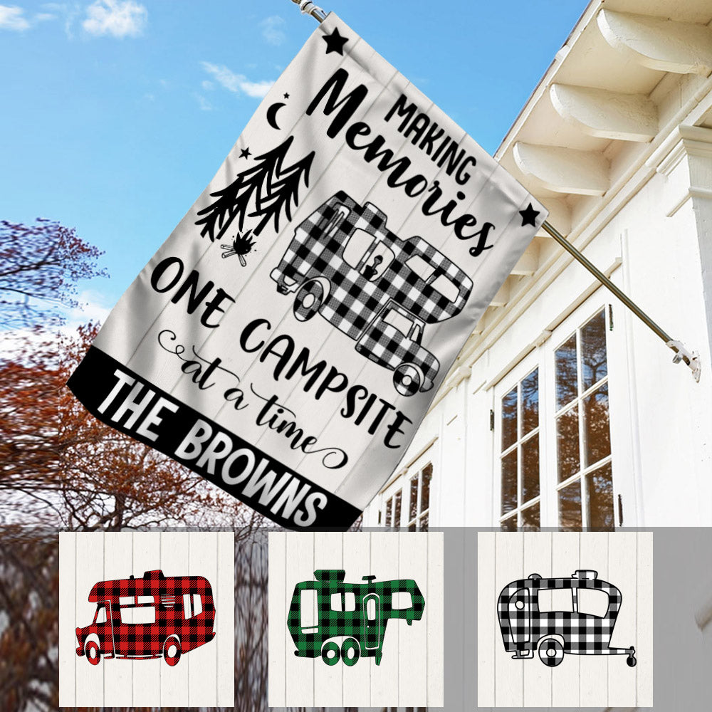 Personalized Camping Memories Christmas Flag