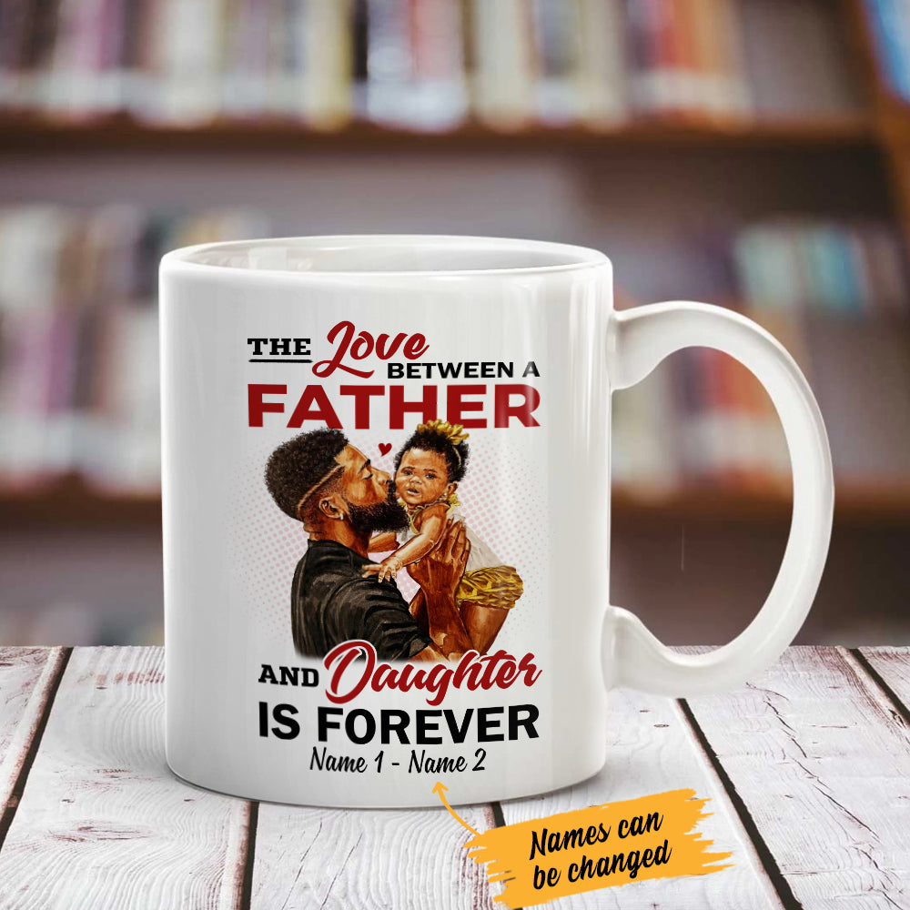 Personalized BWA Dad And Daughter Love Mug