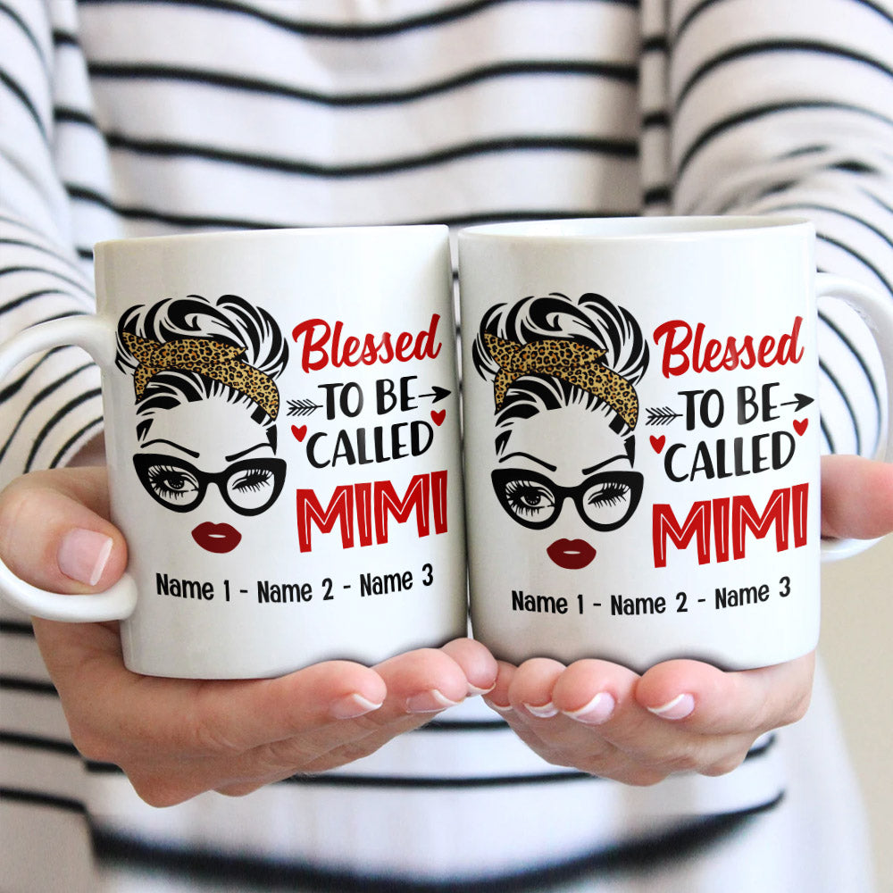 Personalized Blessed To Be Called Grandma Mug