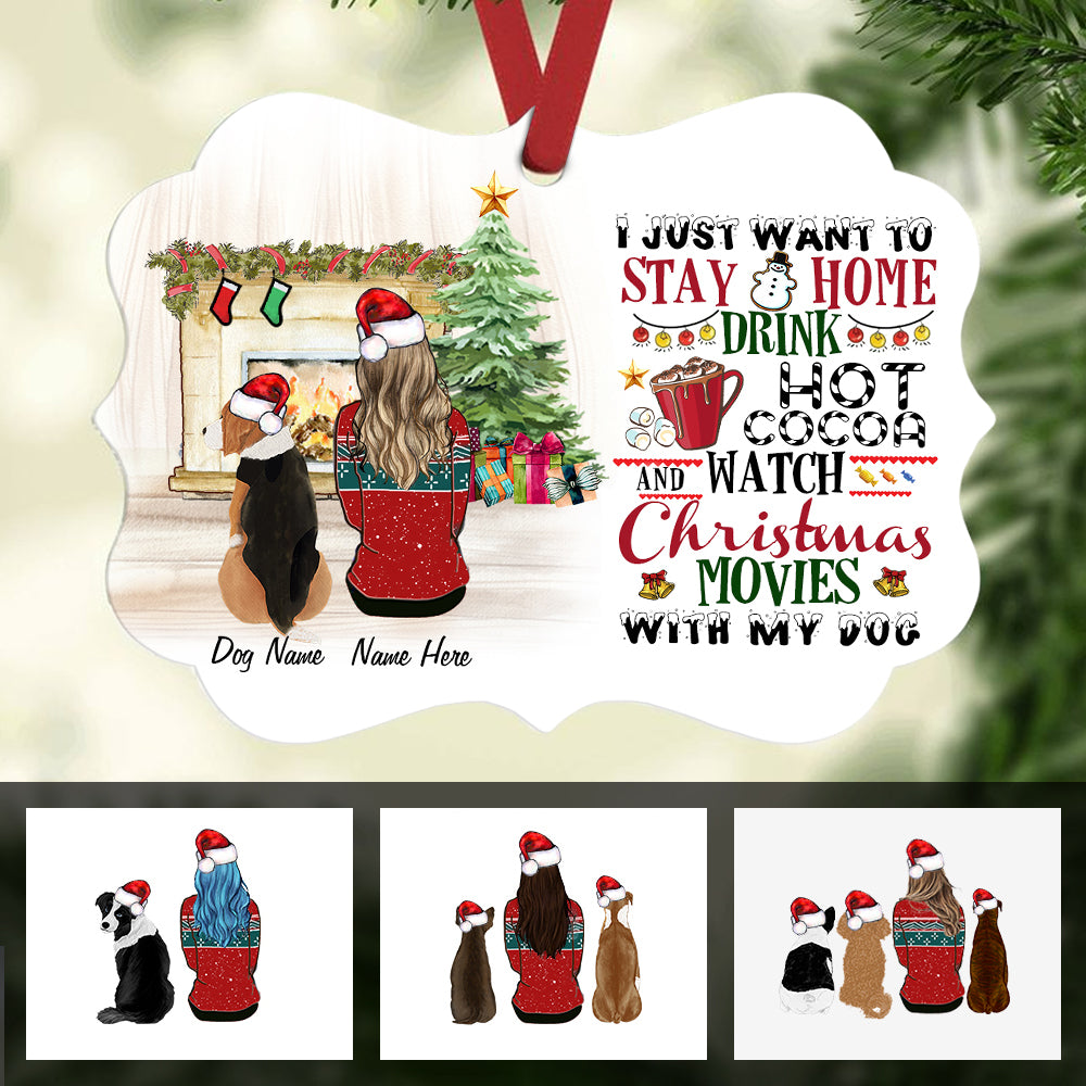 Personalized Dog Mom Xmas Gift, Happy Christmas with my Dog Benelux Ornament