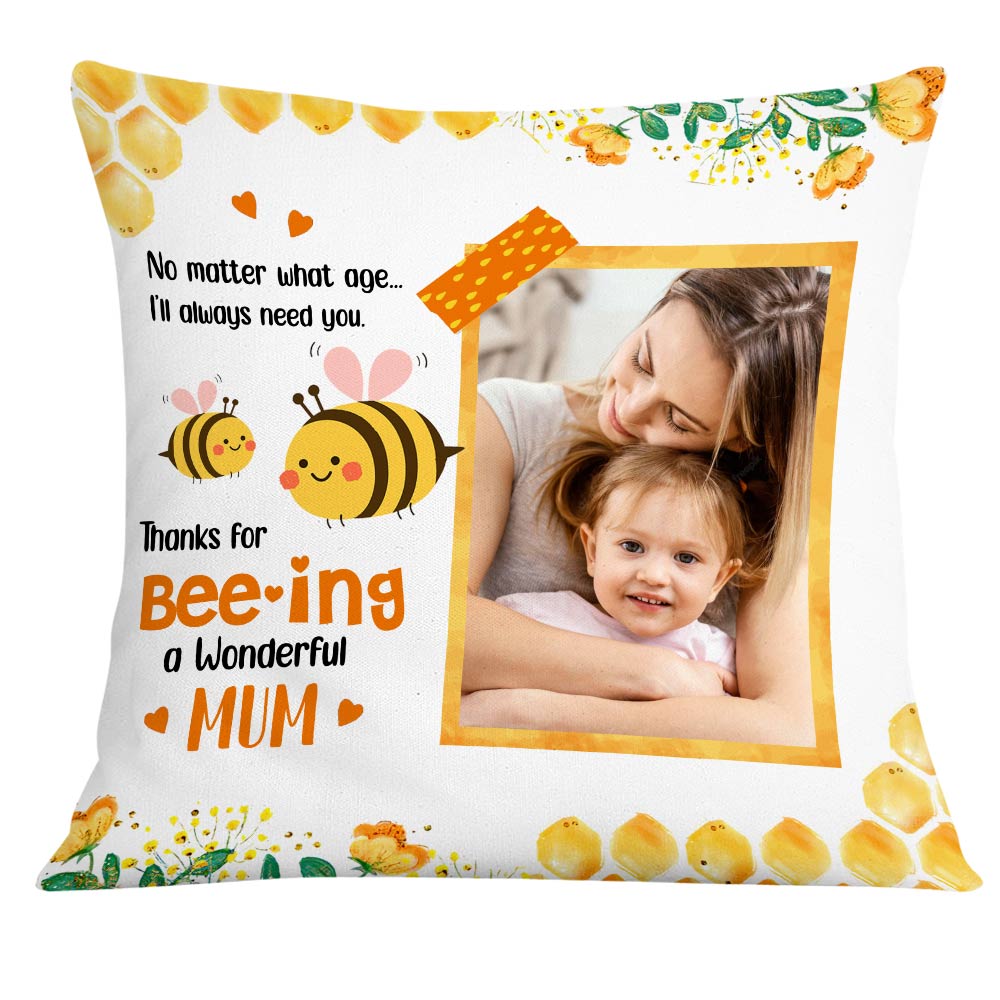 Personalized Mom Sending Love Photo Pillow