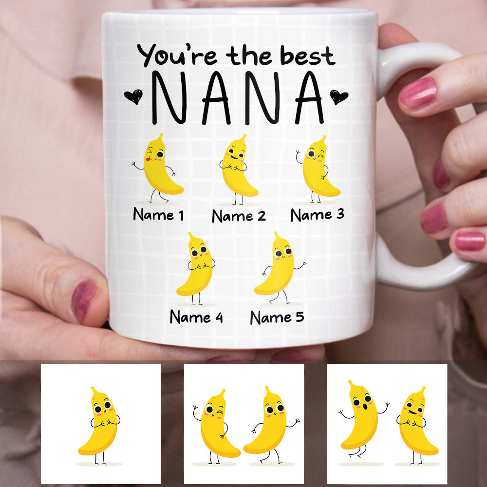 Personalized Mom Grandma Nana Banana Mug