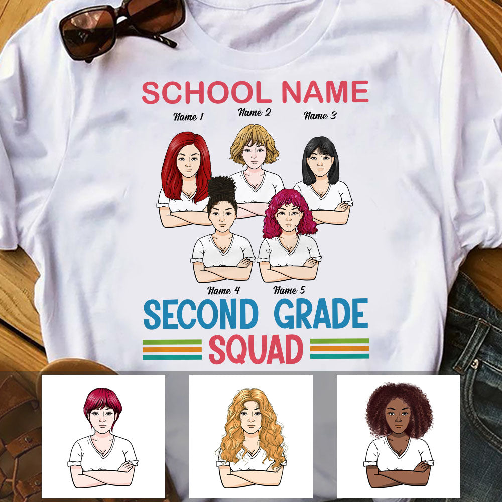 Personalized Teacher Squad T Shirt - Thegiftio UK