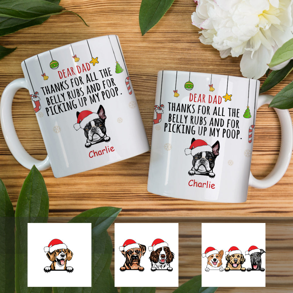 Personalized Thanks Dog Dad Christmas Mug - Thegiftio UK