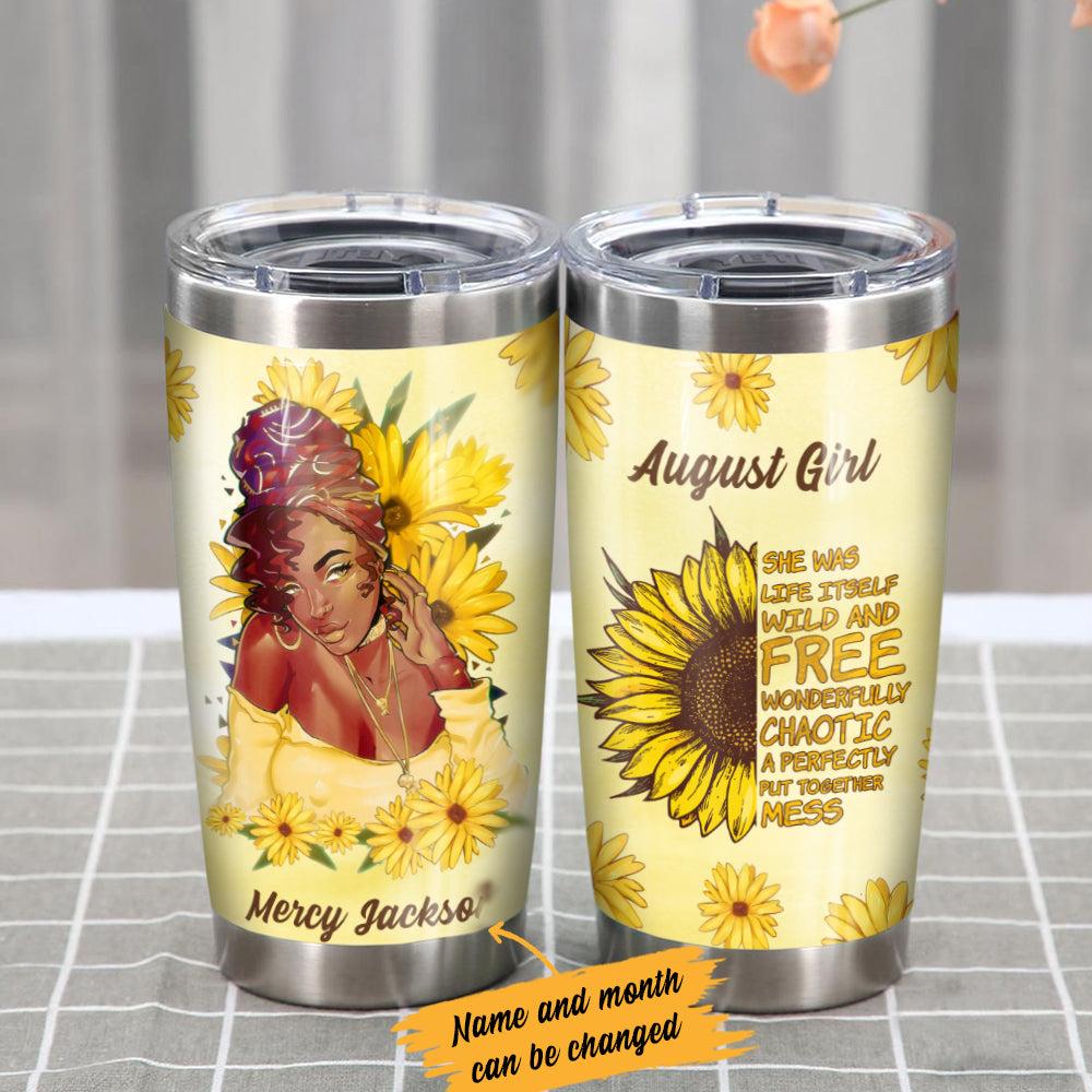 Personalized BWA Sunflower Steel Tumbler