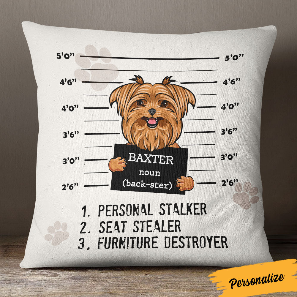 Personalized Dog Definition Criminal  Pillow