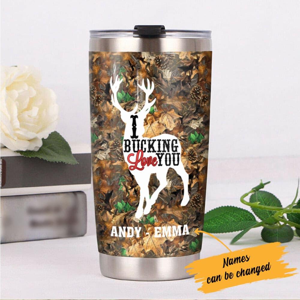 Personalized Hunting Couple Steel Tumbler