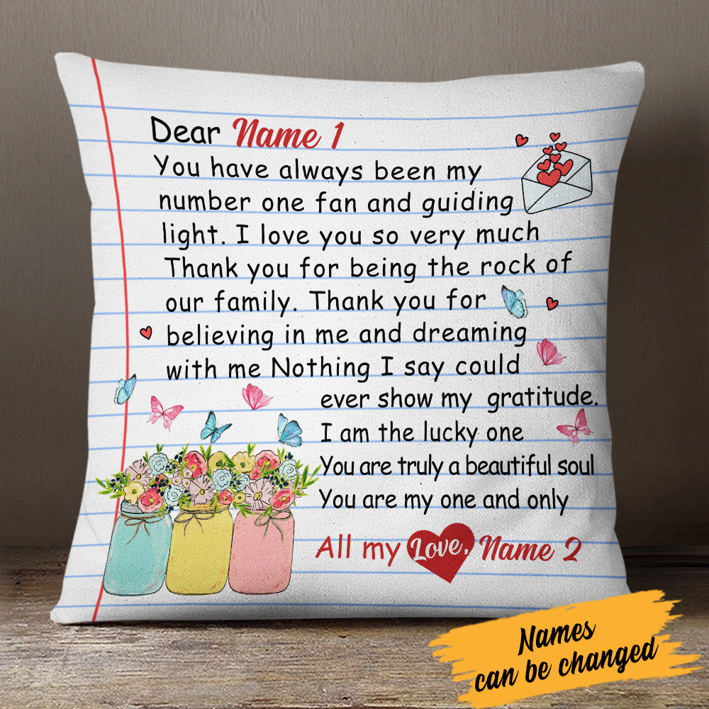Personalized Mom Grandma Letter Pillow - Thegiftio UK