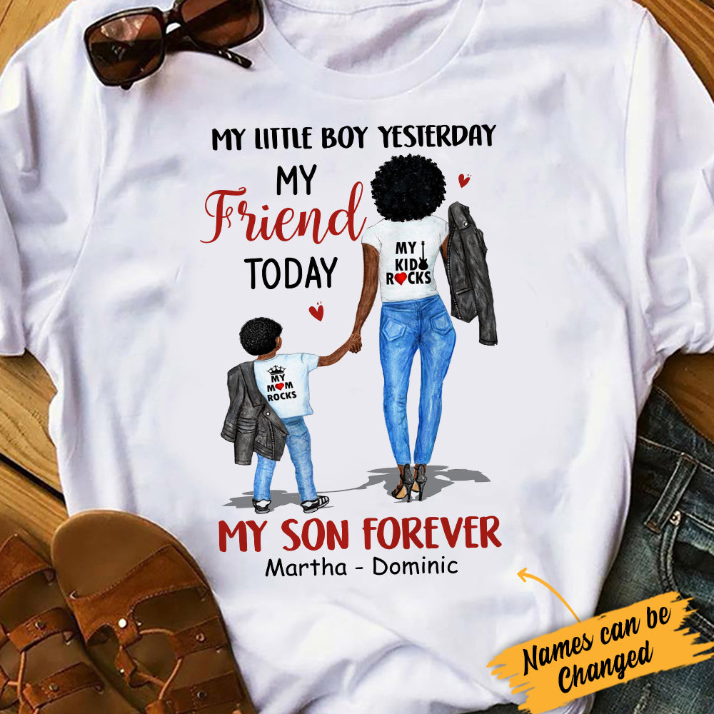 Personalized BWA Mom And Son Forever T Shirt - Thegiftio UK