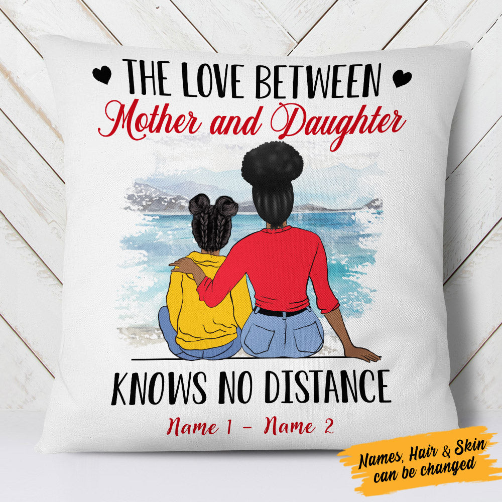 Personalized Mom Daughter Long Distance  Pillow