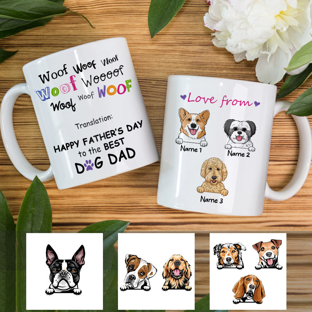 Personalized Dog Mom Dad Happy Day Mug