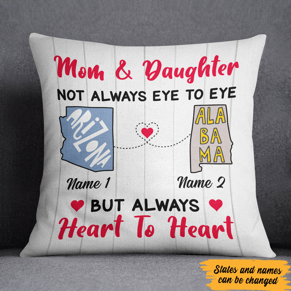 Personalized Always Eye To Eye Long Distance  Pillow