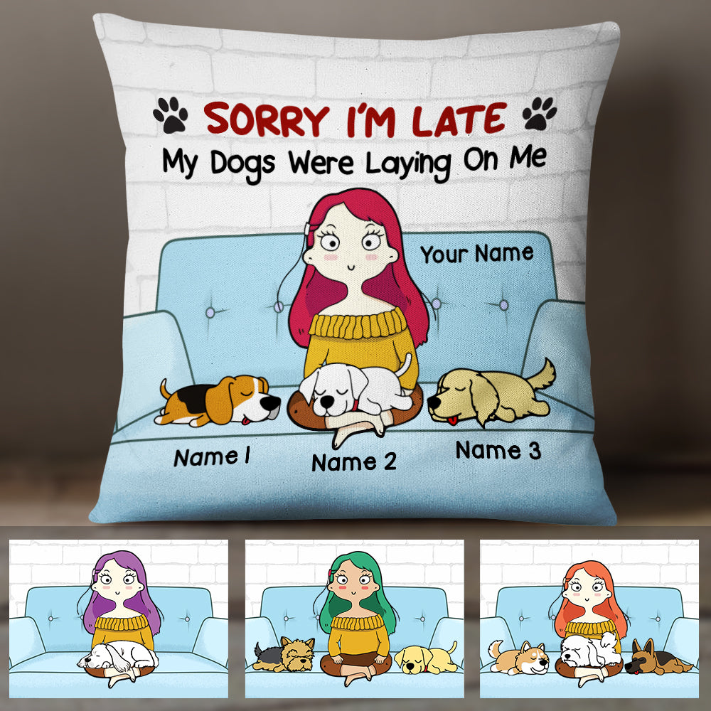 Personalized Dog Was Laying On Me Pillow - Thegiftio UK