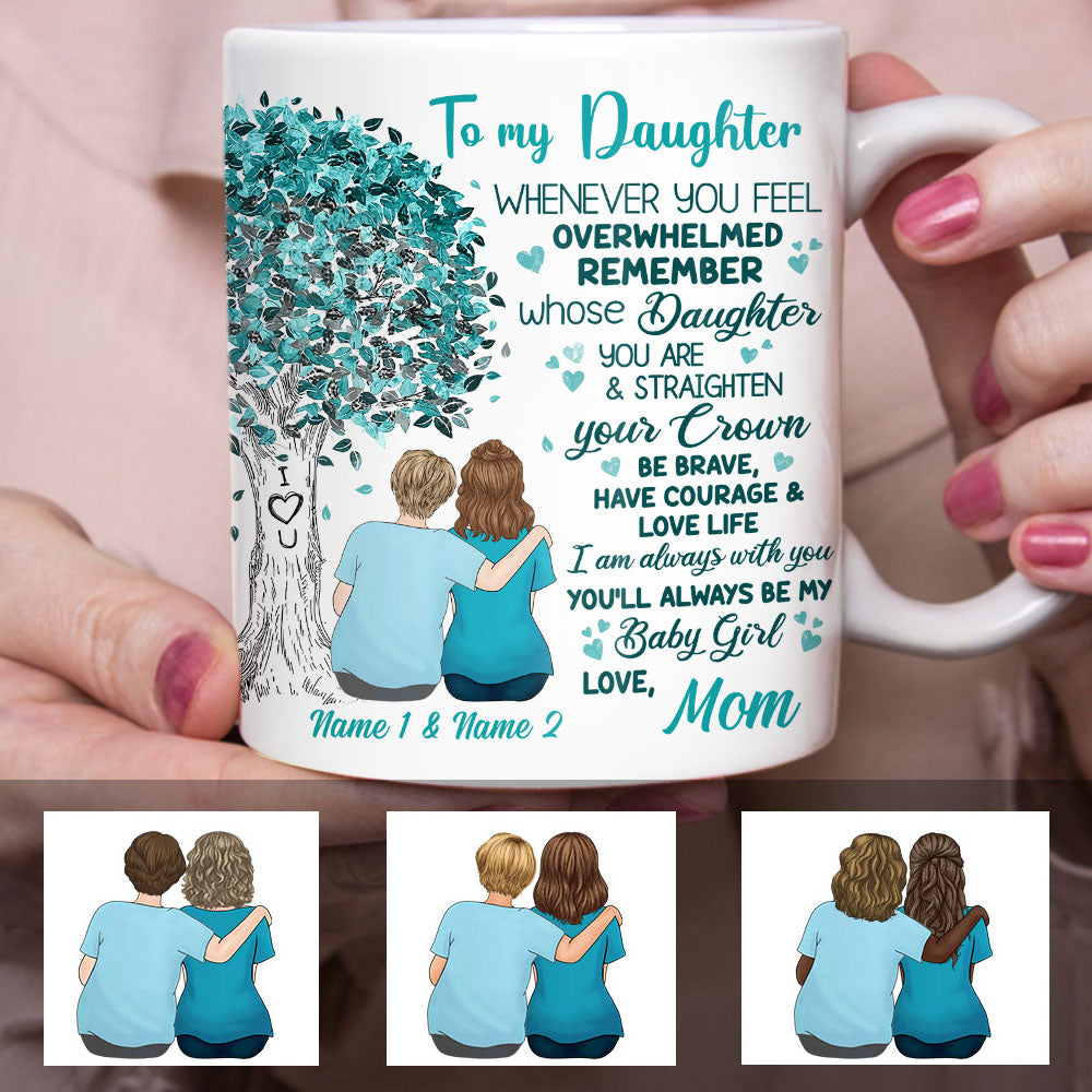 Personalized Mother And Daughter Tree Mug