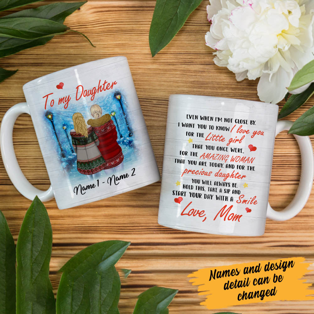 Personalized To My Daughter Mom Letter Mug