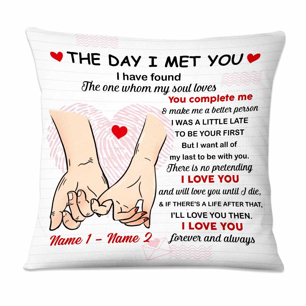 Personalized Couple The Day I Meet You Pillow - Thegiftio UK