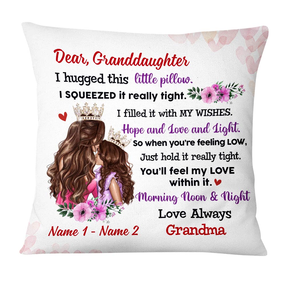 Personalized Letter Grandma Mom To My Granddaughter Daughter Pillow - Thegiftio UK