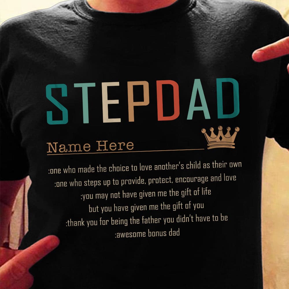 Personalized Stepdad FD T Shirt - Thegiftio UK