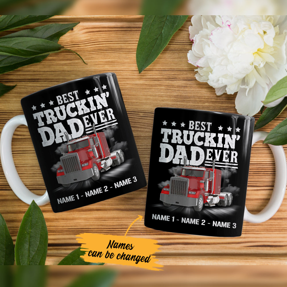 Personalized Trucker Dad Mug - Thegiftio UK