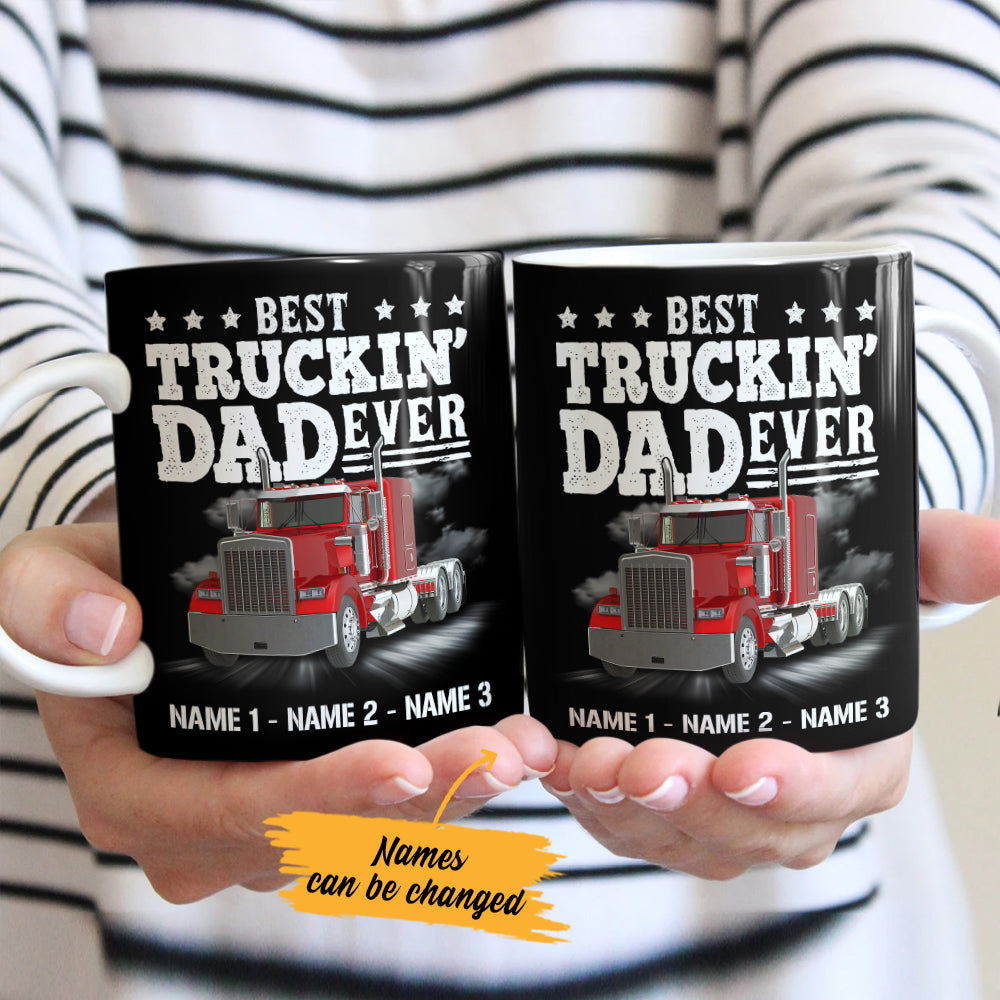Personalized Trucker Dad Mug