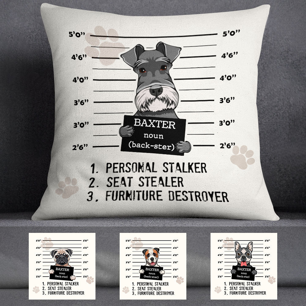 Personalized Dog Definition Criminal  Pillow